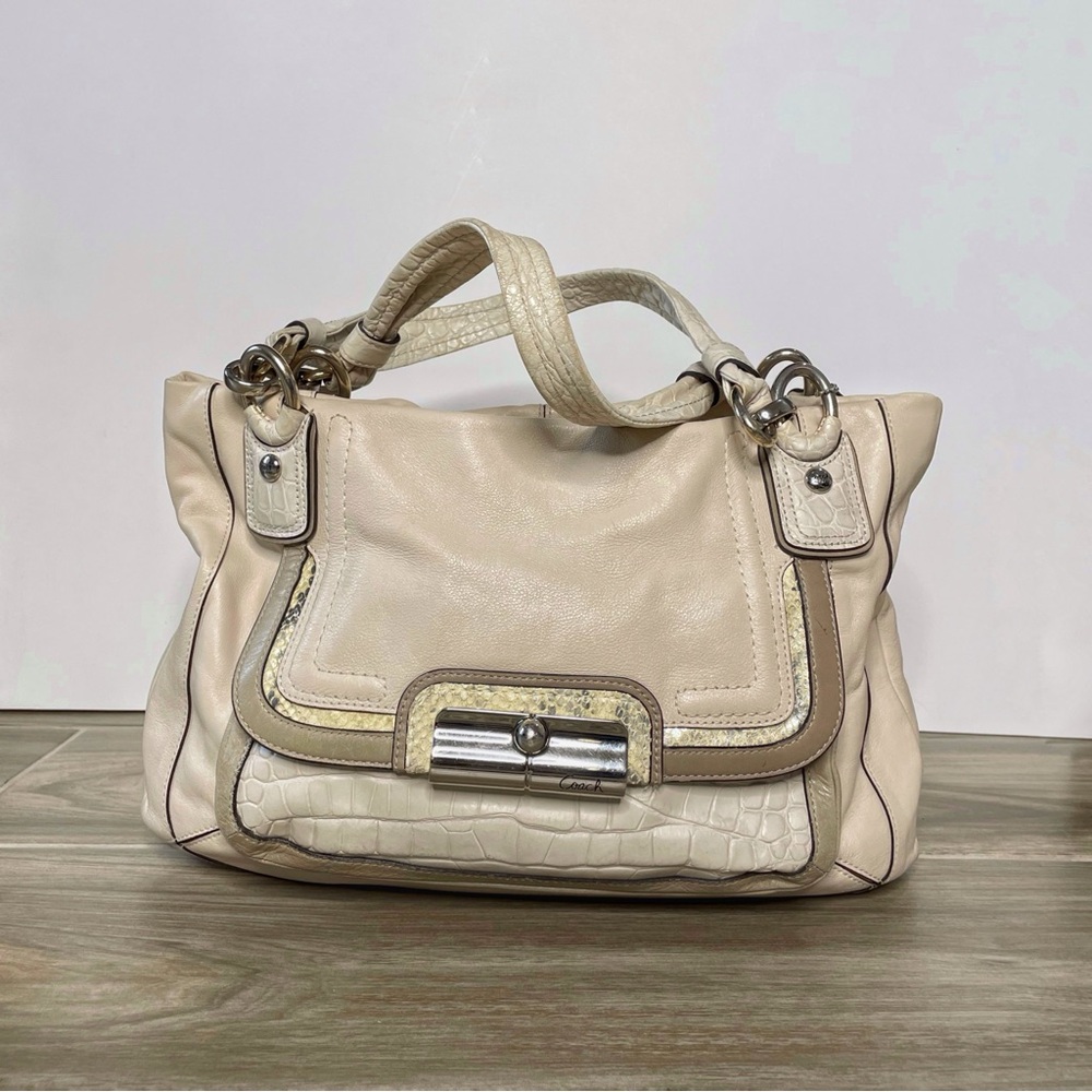 Coach Cream Leather Handbag